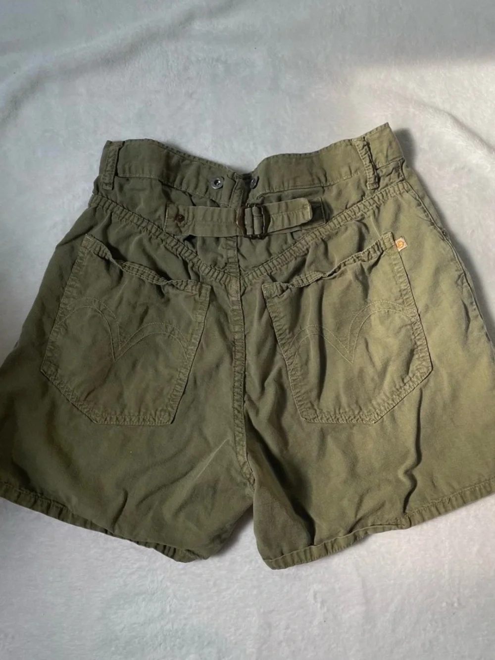 Vintage 90s A. Gold. E. Green Utility Cargo Shorts